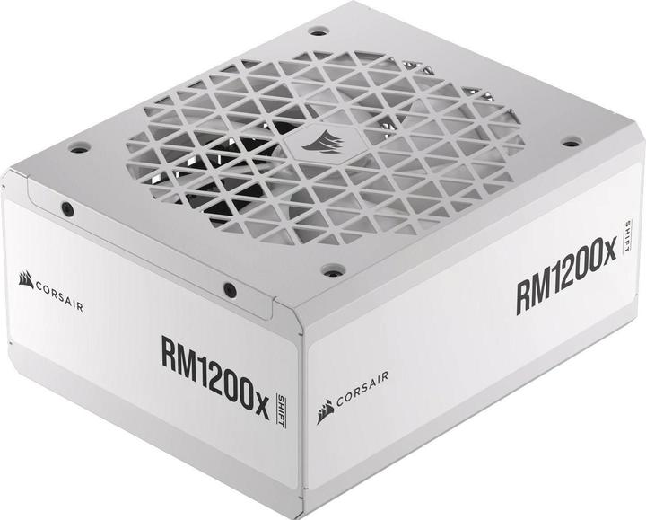 Produktbild Corsair RMx Shift White Series, RM1200x Shift White, 1200 Watt, 80 PLUS GOLD Certified, Fully Modular Power (1200 W)