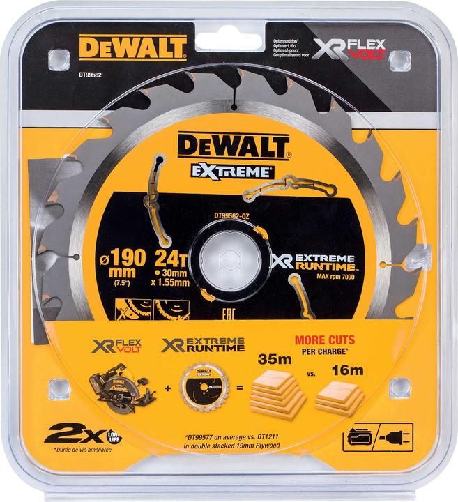 Produktbild DeWalt Xtreme Runtime 190mm x 30mm 24T CSB