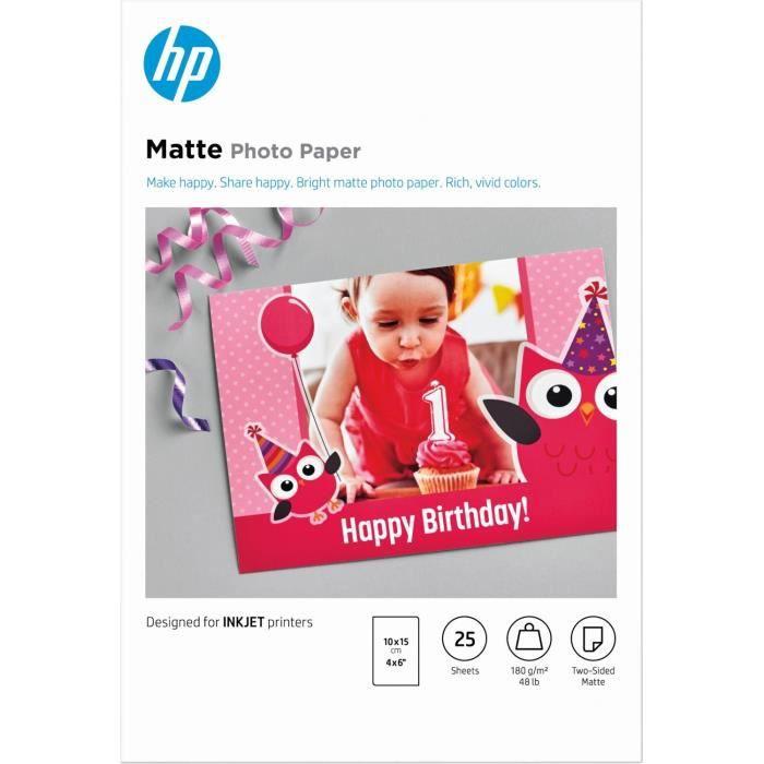 Produktbild HP Matte Photo Paper (180 g/m², 10 x 15 cm, 25 x)