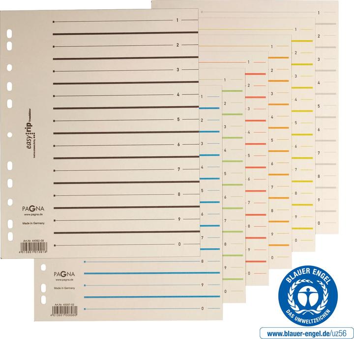 Pagna Trennblatt Easy Rip DIN A4 Kraftkarton recycelt chamois schwarz 100 St./Pack.