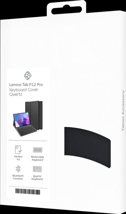 Actual product image Lenovo Tab P12 Pro hoes - QWERTZ toetsenbord - Zwart (DE, Lenovo Tab P12 Pro)