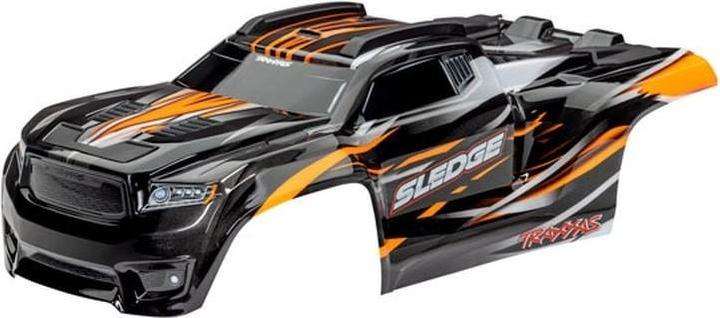 Produktbild Traxxas karosserie sledge orange / mit aufkleberbogen & montierten clipless-haltern