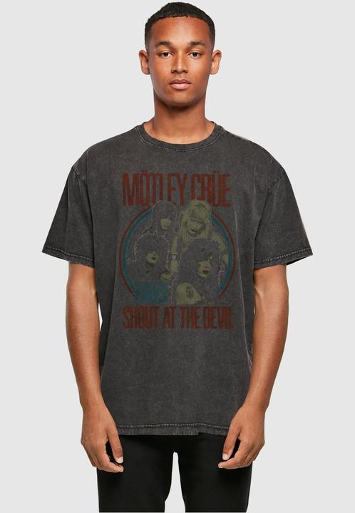 Image du produit Merchcode Motley Crue - SATD Tour 1983 Acid Washed Heavy Oversize Tee - 116755 (M)