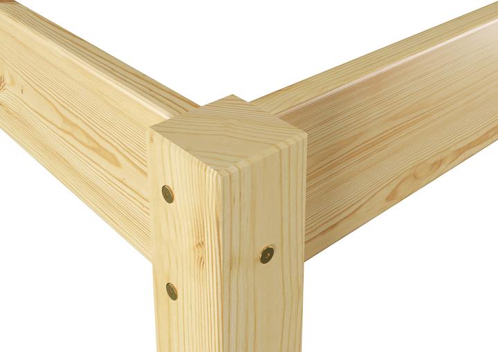 Actual product image Erst-Holz Solid lacquered pine double futon bed with mattress 140x200 on rigid slats 60.35-14M (140 x 200)