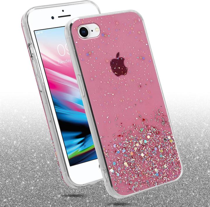 Productafbeelding Cadorabo TPU hoes fonkelende glitters (Apple iPhone 7, Apple iPhone SE (2e generatie))