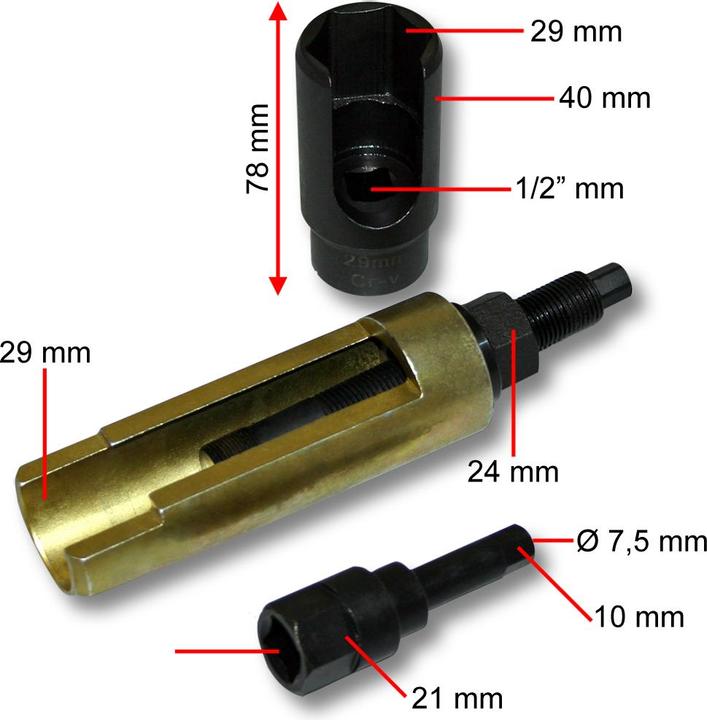 Image du produit Wiltec Extracteur Injecteur CDI Diesel Télescopique Démontage Injecteur pour Mercedes