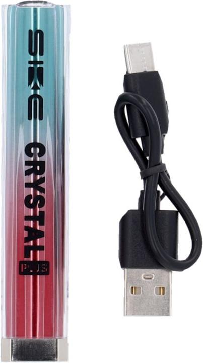 Actual product image SKE Crystal Plus Rechargeable Vaporiser with Type C Cable, Aurora Blue