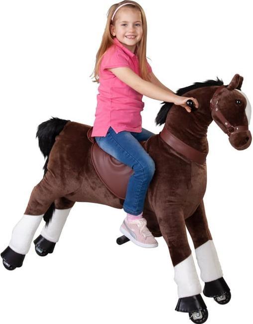 Produktbild Besttoy - Plüschpferd zum Reiten mit Rollen - ca. 95 cm