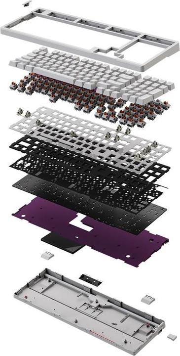 Image du produit VGN Clavier de jeu V98 V2, Numbani Switch - blanc (US) (US, Sans fil, Filaire)