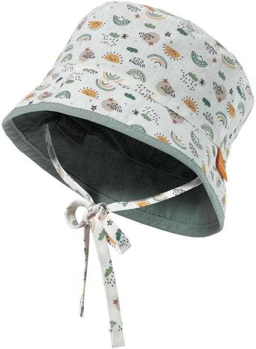 Sterntaler Sonnenhut mit Nackenschutz Regenbogen Steingrün Gr. 47 (47)