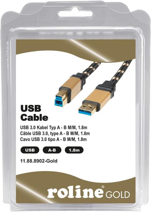 Produktbild Roline Gold USB 3.0 (1.80 m, USB 3.0)