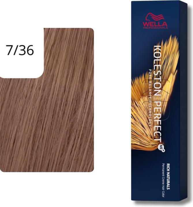 Actual product image Wella Koleston Perfect Rich Naturals 7/36 medium blonde golden purple 60 ml (7, 36 Medium blonde gold violet)