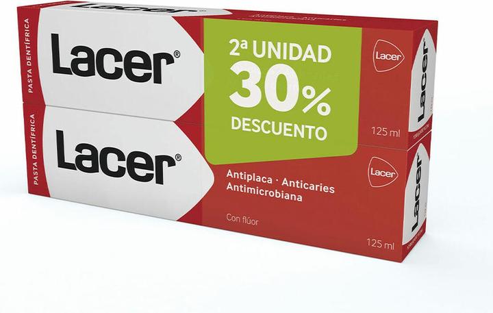 Actual product image Lacer Toothpaste Antiplaque Anticaries 2x125ml (250 ml)