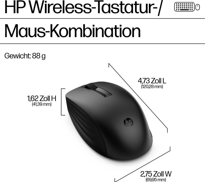 Produktbild HP 655MK Wireless Keyboard and Mouse Combo (CH, Kabellos)