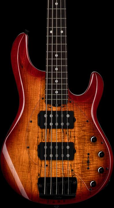 Actual product image Bassgitarre, StingRay RAY35HH, Spalted Maple, Blood Orange Burst (Electric guitar)