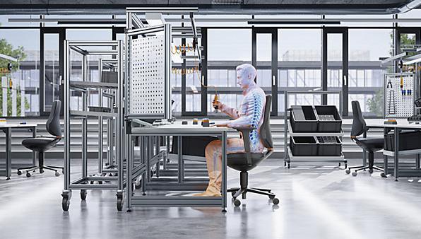 Produktbild Bimos Arbeitsdrehstuhl TEXON Labor+Produktion