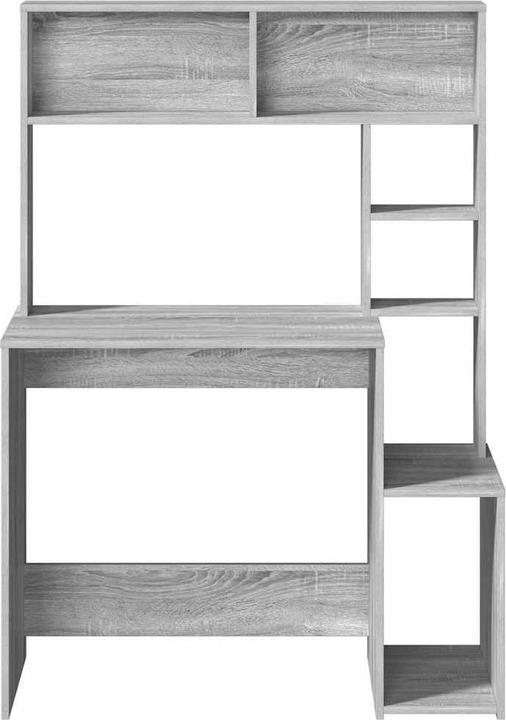 Actual product image VidaXL Desk with shelf grey Sonoma 100x45x140 cm wood-based material (100 x 45 x 140 cm)