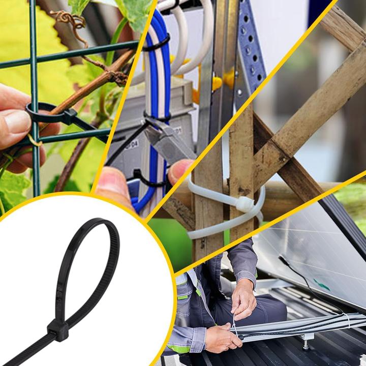Produktbild Offgridtec Kabelbinder 1000 Stk. Schwarz Nylon UV-Beständig Verschiedene Längen 100mm 150mm 200mm 250mm 300mm (Kunststoffkabelbinder, 300 mm, 1000 Stk.)