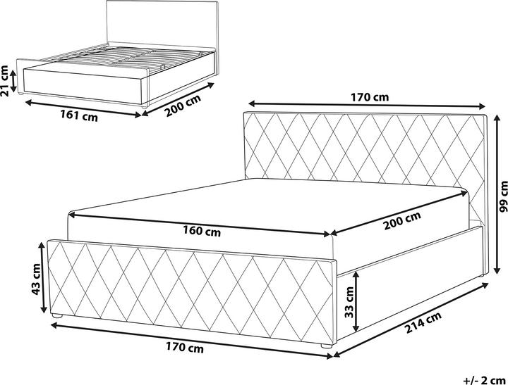 Actual product image Beliani Rochefort (160 x 200 cm)