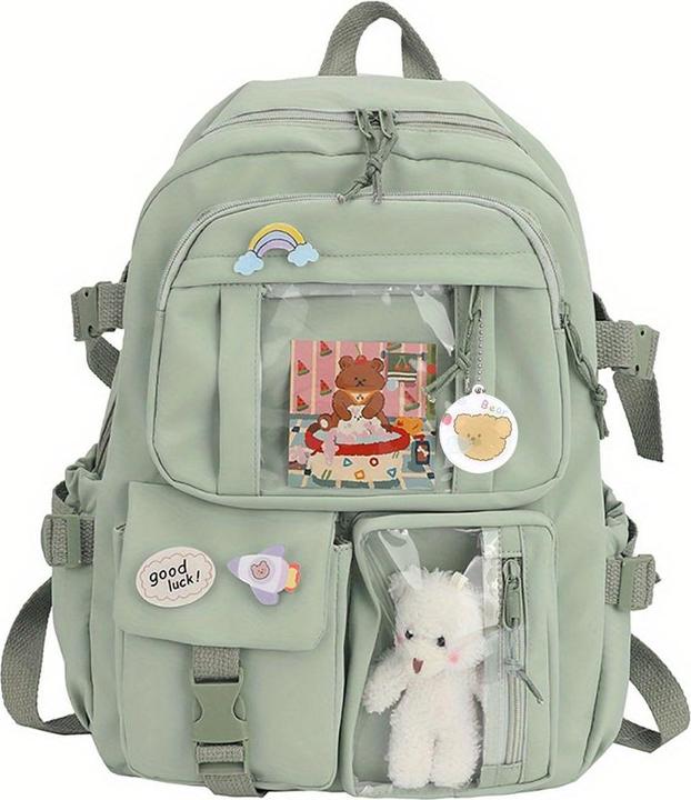 Produktbild Only-Bags.Store Travel Backpack Multi-Pocket Waterproof College School Bag Transparent Bag