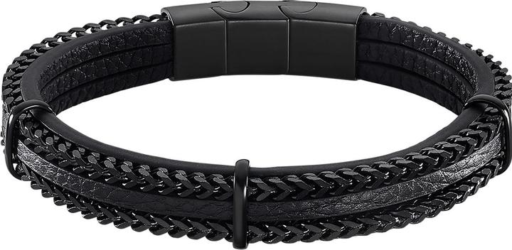 Immagine prodotto Lotus Stile - Elegante bracciale in pelle da uomo Basic LS2206-2 / 1 (M) (22 cm, Cuoio, Acciaio inossidabile)