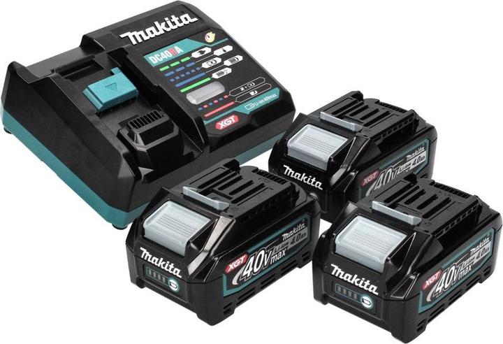 Actual product image Makita Power Source Kit 40 V max. with 3x BL 4040 battery 4.0 Ah XGT ( 3x 191B26-6 ) + DC 40 RA Fast (40 V)