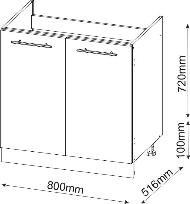 Actual product image Vicco Waschbeckenunterschrank Fame-Line