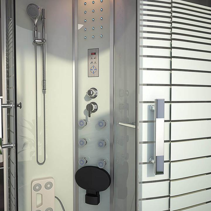 Immagine prodotto Home Deluxe Doccia a vapore con cascata sauna a vapore MANTA XL, 120x80x220cm - destra