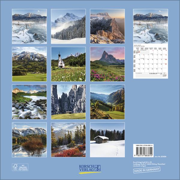 Produktbild Alpen 2026 (30 x 60 cm, Harter Einband, Französisch, Englisch)