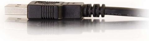 Produktbild C2G 2 m (6.6ft) Verlängerungskabel USB 2.0-A Stecker zu A-Buchse – Schwarz (2 m, USB 2.0)