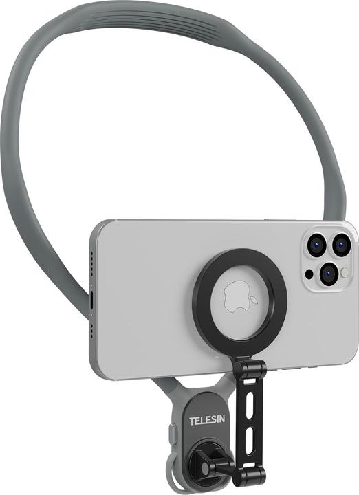 Actual product image Telesin magnetic neck mount for mobilephone-Max Version(grey)-