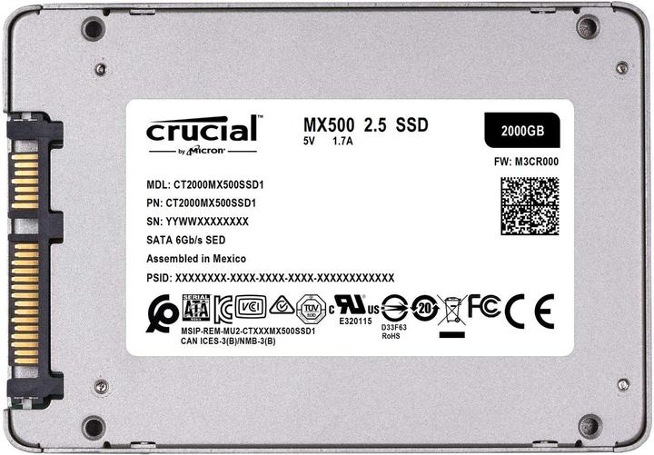 Actual product image Crucial Mx500 (2000 GB, 2.5")