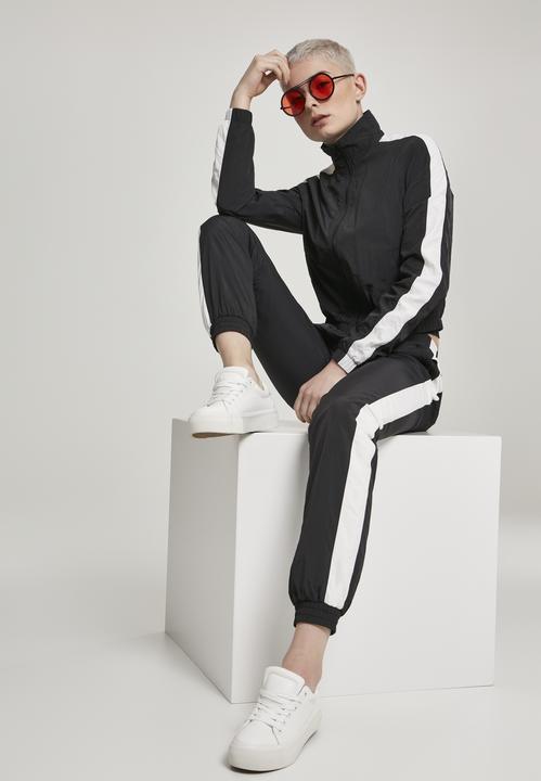 Actual product image Urban Classics Ladies Short Striped Crinkle Track Jacket (XL)