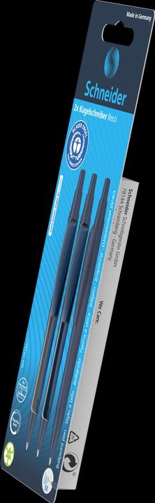 Produktbild Schneider Kugelschreiber Reco Druckmechanik M blau VE=2 Stück Blister (Blau, 2 x)