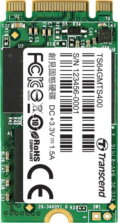 Image du produit Transcend Mts400 (64 Go, M.2 2242)