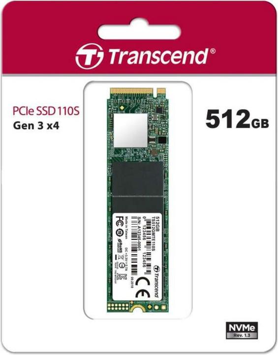 Actual product image Transcend 110S (512 GB, M.2 2280)
