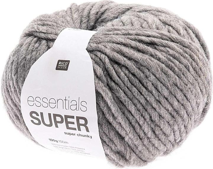 Actual product image Rico Design Wool Essentials Super Super Chunky 100 g Light Grey (90 m)