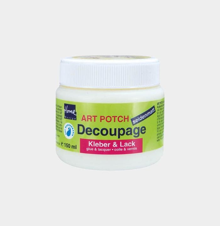 Actual product image Kreul 48251 - Art Potch Decoupage glue and varnish silk matt, 150 ml, water-based, dries quickly (Transparent, 150 ml)