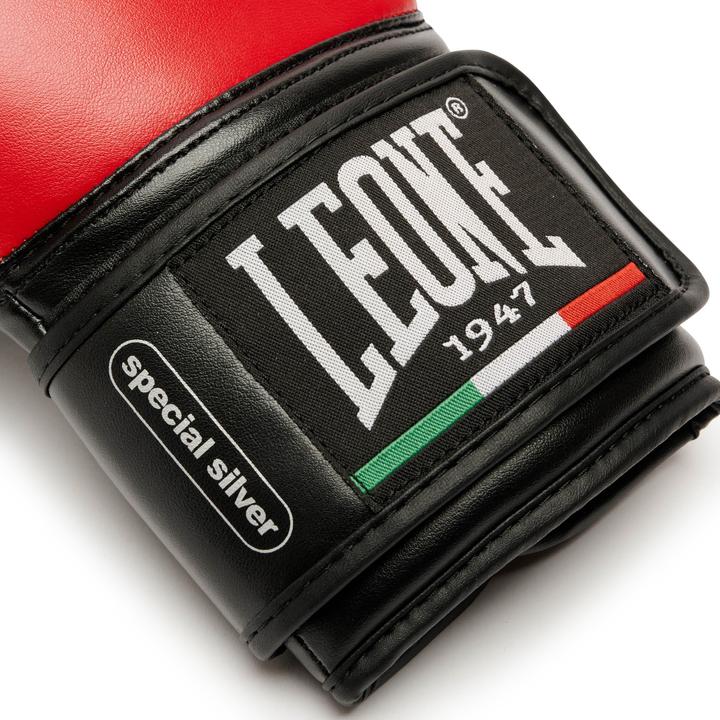 Actual product image Leone Thunder Boxing Gloves Red GN383 (18 OZ)