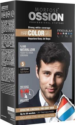 Morfose Premium Barber Line Hair Color Gel Light Brown (5) (Light Brown)