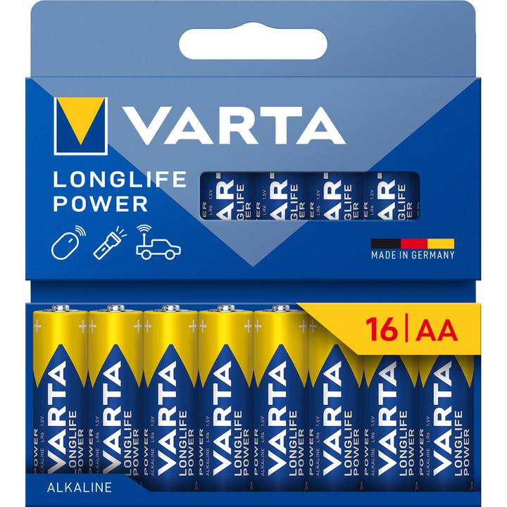Image du produit Varta Longlife Power AA Pack 16 (16 pcs, AA, 2960 mAh)