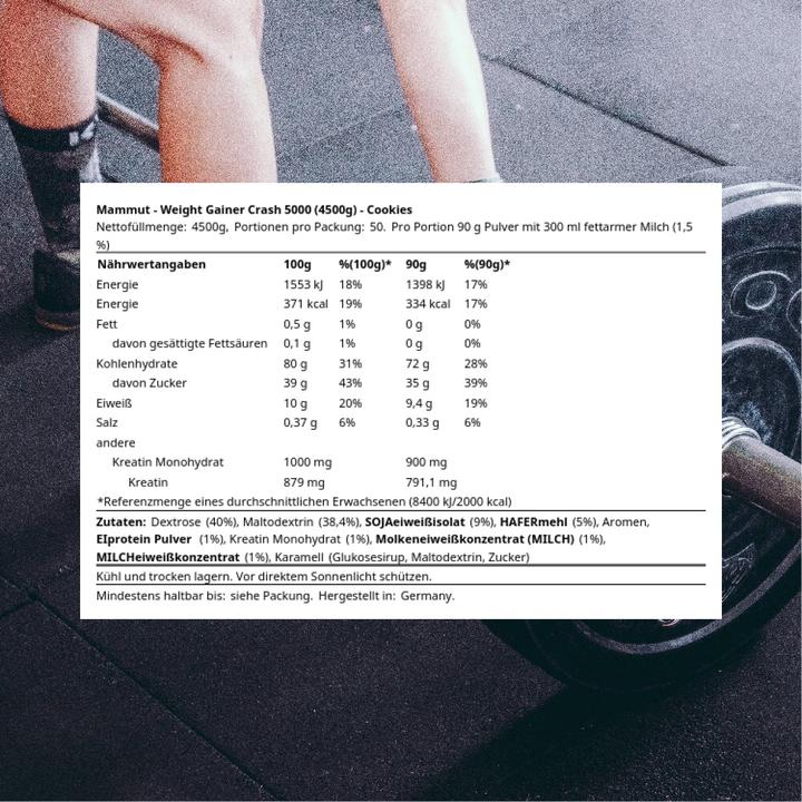 Actual product image Best Body Nutrition Best Body Mammut Weight Gainer Crash 5000, 4500 g can (Cookies, 1 pcs., 4500 g)