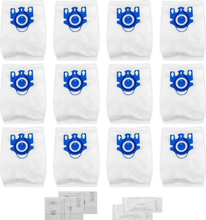 Actual product image Plutoos 12 hoover bags, 2 motor protection filters, 2 exhaust air filters/for Miele Classic