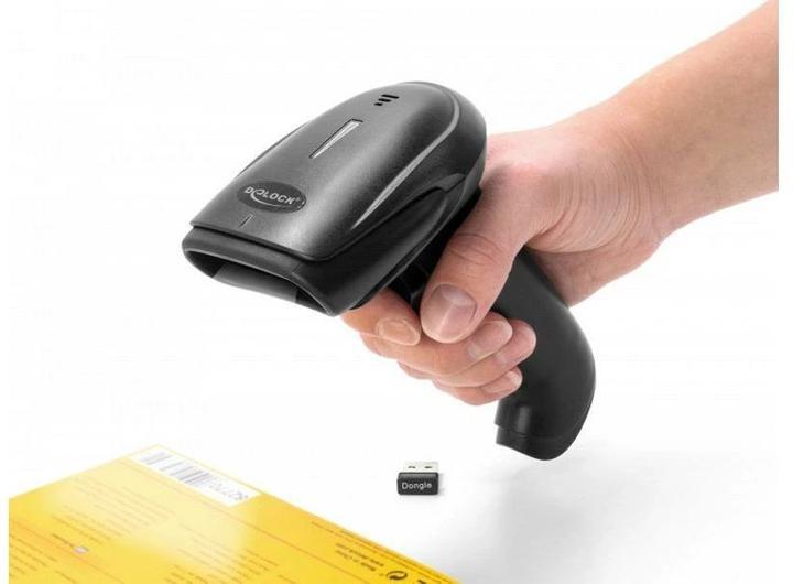 Produktbild Delock Barcode Scanner 1D Laser für 2.4 GHz, Bluetooth oder USB (1D-Barcodes)