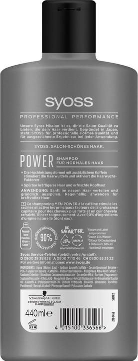 Image du produit Syoss Men Power (440 ml, Shampoing liquide)