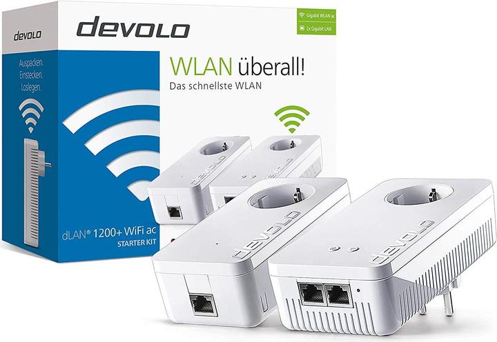 Actual product image Devolo dLAN 1200+ WiFi ac Starter Kit (1200 Mbit/s)