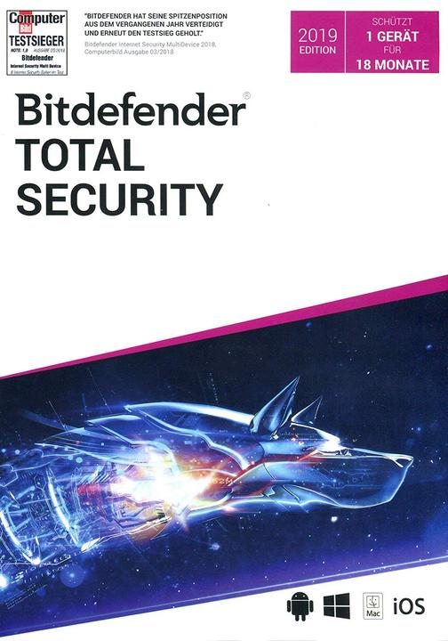 Actual product image Bitdefender Total Security 2019 (1 User, 6 months, 12 months)