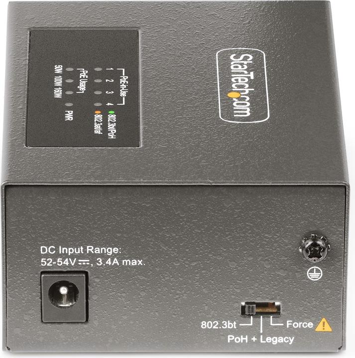 Immagine prodotto StarTech COM Iniettore PoE++ multi-Gigabit a 4 porte 5/2.5G Ethernet NBASE-T PoE/PoE+/PoE++ 802.3af/802. (802.3bt (PoE+++), 160 W)