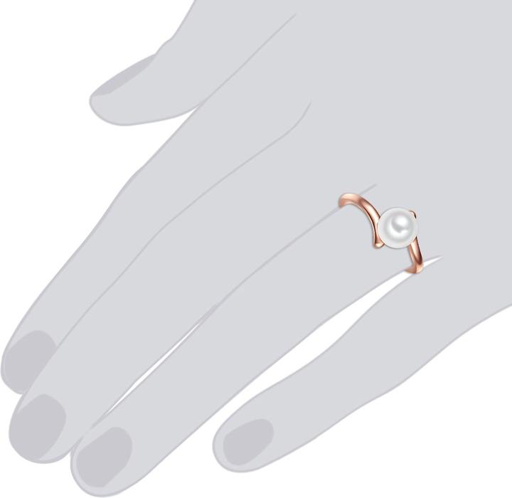 Immagine prodotto Valero Pearls Perle d'acqua dolce d'argento da donna in oro rosa - 11338 (54, 925 Argento)