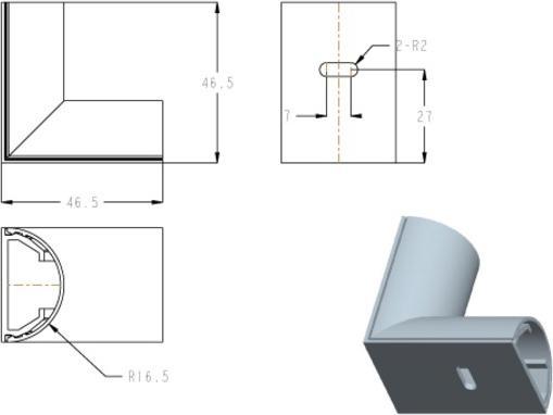 Immagine prodotto Multibrackets Angolo per cavi in alluminio Canaline per cavi (Foro cavo, 1 cm)